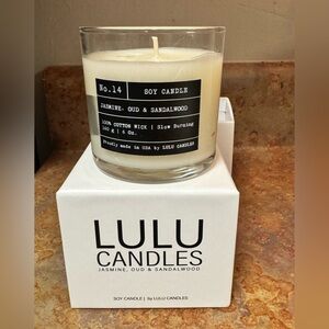 NIB Lulu Candles | Jasmine, Oud & Sandalwood | Luxury Scented Soy Jar Candle